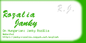rozalia janky business card